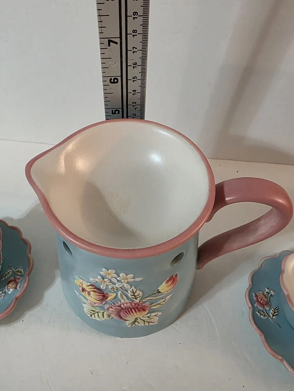 Yankee Candle Cottage Floral Wax Warmer Set 2003 Retired NWT